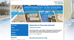 Desktop Screenshot of apartmany-sandra.cz