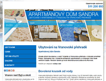 Tablet Screenshot of apartmany-sandra.cz